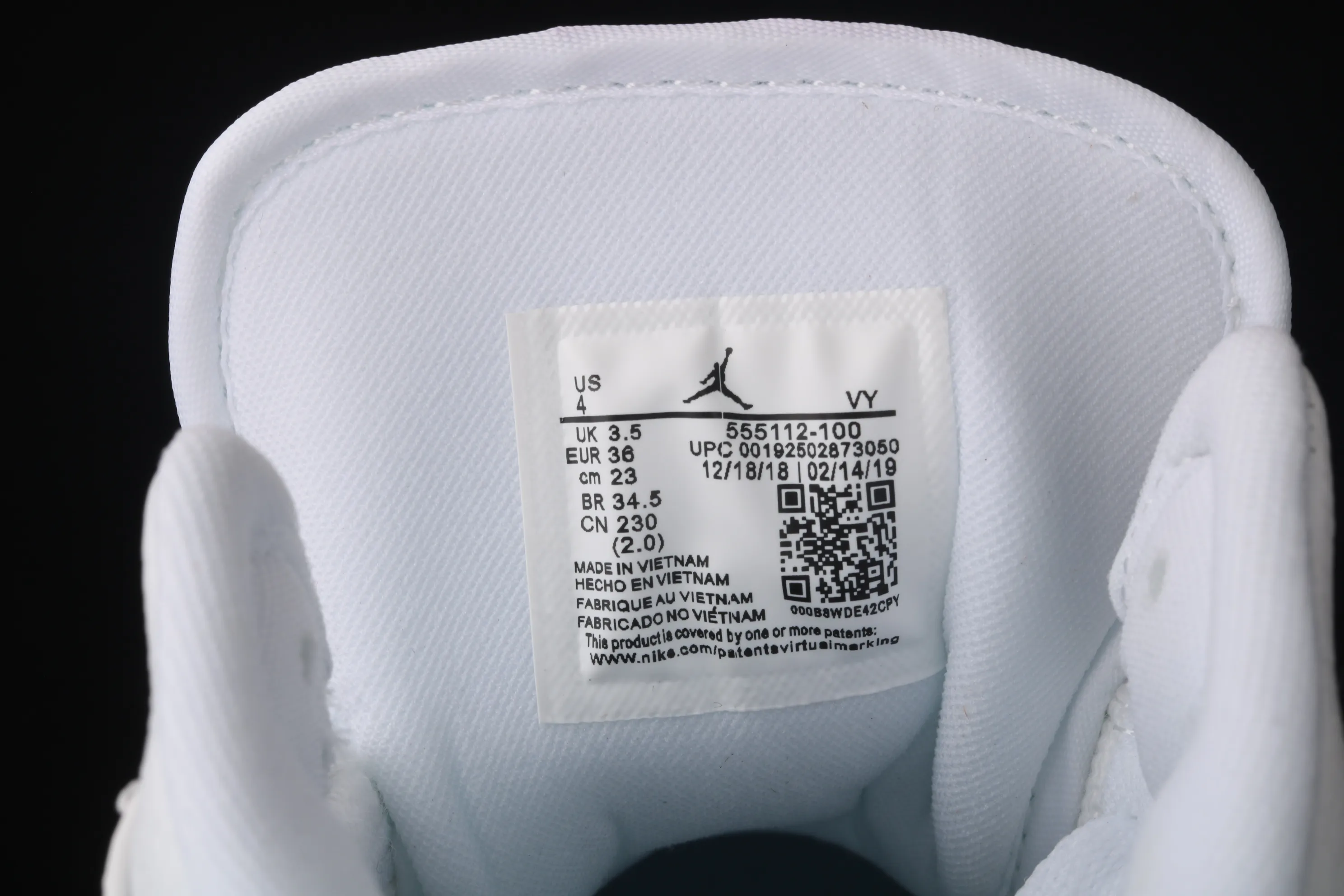 All categories Air Jordan Jordan series basketball shoes Air Jordan 1 Mid Air Jordan 1 Mid AJ1 Joe 1 white and purple women's sports and leisure basketball shoes 555112-100